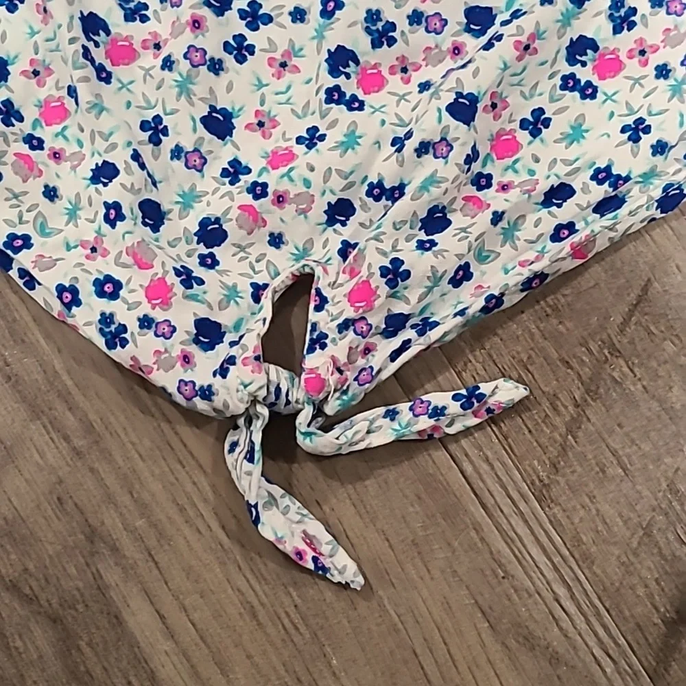 Justice/Crazy 8s Front Tie Floral Shirt with Matching Shorts Size 8